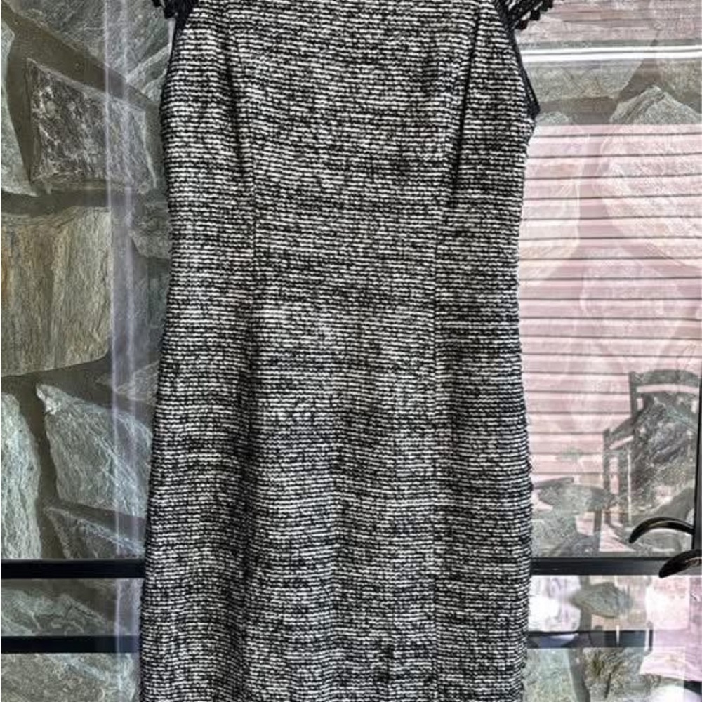 Rebecca Taylor Black and White Tweed Dress Size 6